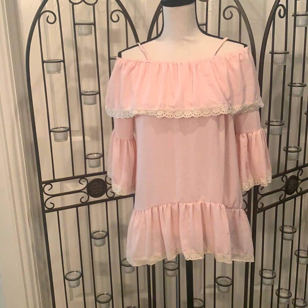 Off the shoulder top with adjustable straps